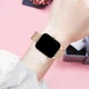 Смарт-годинник з Bluetooth 5.0 Minimal чоловічий / жіночий годинник з дисплеєм 1.44 дюйма та сталевим ремінцем + силіконовий ремінець, золотистий (103862534) - зображення 5