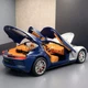 Машинка Bugatti Atlantic моделька игрушка с парогенератором металлическая коллекционная 20 см Темно-синий (5334705) - изображение 6