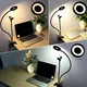 Гнучкий тримач для телефону з кільцевим LED-підсвічуванням, 3 типи світла, на прищіпці, живлення від USB - зображення 3