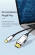 Кабель Type-C - HDMI 4k@60Hz, 1m, PVC (ПВХ), металл, (адаптер/переходник), Black-Grey TH0012-MPV1-460KG - изображение 3