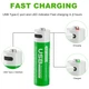 2 Акумуляторні батареї 14500 Pujimax з USB TYPE-C Li-Ion 1000mAh 3.7V + кейс + кабель (16215-2) - зображення 8