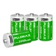 4 Акумуляторні батареї CR123A 16340 Pujimax з USB TYPE-C + 2 кейса + 2 кабеля, Green (15298-4) - зображення 1