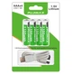Аккумулятор AAA Pujimax с USB Type-C 1100mWh 1.5V Li-ion (Блистер 4 шт + кабель) (16212-4) - изображение 1