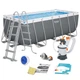 Басейн каркасний прямокутний 10в1 Bestway 56457N, 412 x 201 x 122 см - зображення 1