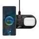 Бездротовий зарядний пристрій Baseus Digital LED Display 2in1 Wireless Charger 20W, Black - зображення 4