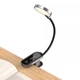 Лампа с аккумулятором Baseus Comfort Reading Mini Clip Lamp 3W 4000K 350mAh USB 5V с креплением-прищепка Black-Gray - изображение 2
