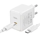 Сетевое зарядное устройство Hoco CS13A PD20W / 3A Type-C с быстрой зарядкой + кабель Type-C White - изображение 1