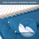 Стойка для гамака WCG + Гамак с планкой SOFT голубой XXL 200×140 двухместный - изображение 7