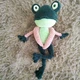 Іграшка жаба жабка в жакеті зелена вязана гачком ручна робота hand made - зображення 2