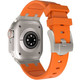 Ремінець силікон (класик) для Apple Watch Ultra 49 mm (Ultra | Ultra 2 | Ultra 3) orange-titanium - зображення 5