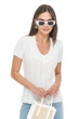 Хлопковый джемпер с коротким рукавом SVTR Молоко 46-48 - изображение 7