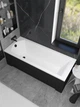 Ванна акриловая Helmken Vespera 140x70 см (8N4222M995) комплект 2 в 1: прямоугольная ванна, Черный подголовник - изображение 13