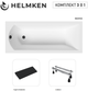 Ванна акриловая Helmken Vespera 140x70 см (5371717R6M) комплект 3 в 1: прямоугольная ванна, ножки, Черный подголовник - изображение 17