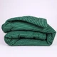 Набор MirSon №1036 СоІог Fun Line Одеяло летнее Евро 200х220 см 17-0612 Stripe Emerald Шерсть + Две подушки 50x70 см (2200010879933) - изображение 2