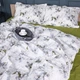 Простынь на резинке MirSon 180x200+25 см 00-1 Olive Flowers поплин (2200009699382) - изображение 2