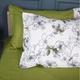 Простынь на резинке MirSon 200x220+25 см 00-1 Olive Flowers поплин (2200009699405) - изображение 8