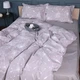 Простынь на резинке MirSon 140x200+25 см 00-3 Grey Dandelions поплин (2200009701849) - изображение 1