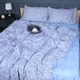 Простынь на резинке MirSon 100x200+25 см 00-5 Geometry Blue поплин (2200009704338) - изображение 1