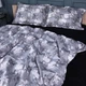 Простынь на резинке MirSon 120x190+25 см 00-8 Black Flowers поплин (2200009708145) - изображение 3