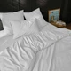 Простынь MirSon полуторная 150x220 см Soft Elegance №18-0000 White Микросатин (2200010915549) - изображение 5