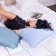 Подушка ортопедична MirSon Стружка Memory №4098 Delicate satin 0842 Light Blue Men 59х43х12 см (2200006423126) - зображення 4