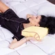 Подушка ортопедическая MirSon Стружка Memory №4181 Satin Stripe 30-0003 Intense Yellow Kiddy 50х29х8 см (2200006423959) - изображение 4