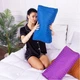Подушка ортопедическая MirSon Стружка Memory №4195 Satin Stripe 30-0019 Blue Kiddy 50х29х8 см (2200006424109) - изображение 1