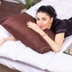 Подушка ортопедическая (стружка Memory) MirSon №4144 Delicate Satin 0211 Cacao 49х32х10.5 см (2200006423584) - изображение 3