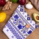 Полотенце вафельное Mirson №515 Waffle Blue ornament 45х90 см (2200006739852) - изображение 3