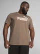 Футболка хлопковая длинная мужская Puma Ess No. 1 Logo Tee 68253393 XL Totally Taupe с принтом (4067983300196) - изображение 1