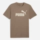 Футболка хлопковая длинная мужская Puma Ess No. 1 Logo Tee 68253393 XL Totally Taupe с принтом (4067983300196) - изображение 6