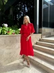Жіноча легка сукня із запахом та паском Uaclothes 48-52 Червоний (like32333-125371361) - изображение 3