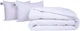 Набор MirSon №1139 СоІог Fun Line Одеяло демисезонное Двуспальное 172х205 см 17-0605 Stripe White Bamboo + Две подушки 50x70 см (2200010881561) - изображение 1