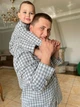 Дитяча піжама (сорочка і штани) з вареної бавовни у клітинку зі стійкою сіра 98 см - изображение 7