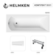 Ванна акриловая Helmken Vespera 160x70 см (8MX9506837) комплект 3 в 1: прямоугольная ванна, ножки и Белая фронтальная панель - изображение 2