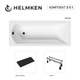 Ванна акриловая Helmken Vespera 170x70 см (DG96590262) комплект 3 в 1: прямоугольная ванна, ножки, Черный подголовник - изображение 18