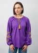 Вишиванка жіноча Narodnyy Butik Трояндове щастя фіолетовий штапель золота вишивка вишивка 1023.1 42 - изображение 5