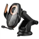 Автотримач для телефона з БЗП HOCO HW34 Blue whale 3-axis linkage wireless fast charging car holder(center console) - зображення 1