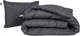 Набор MirSon №1092 СоІог Fun Line Одеяло зимнее Односпальное 140х205 см 17-0611 Stripe Black Шерсть + Подушка 50x70 см (2200010879223) - изображение 1