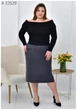 Женская замшевая юбка большого размера UF-fashion МА-23529 50 графитовый - изображение 1