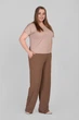 Жіночі штани літні великого розміру UF-fashion Б-001 56 капучино - зображення 2