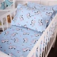 Простынь MirSon Бязь 20-0037 Cute blue zebra 150х220 см (2200010284270) - изображение 1