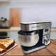 Міксер кухонний планетарний 5л Top Kitchen 4000 Вт, потужний міксер-тістоміс з чашею з нержавіючої сталі, LED-дисплеєм, 3 насадками для тіста, крему, випічки та десертів, 6 швидкостей Сріблястий TK00224 - зображення 3