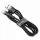 Кабель Baseus cafule Cable USB to Type-C 2A 3m Black-Grey (CATKLF-UG1) - зображення 4