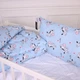 Набор детский для сна MirSon Kids Time антиаллергенный зимний 20-0037 Cute blue zebra 140x205 см Хлопок (2200009665486) - изображение 2