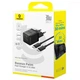 МЗП Baseus Palm Fast Charger Type-C+USB 30W (With Cable Type-C to Type-C 60W 1m) white - изображение 2