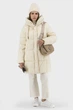 Жіночий зимовий пуховик casual з біопухом і капюшоном, молочний Snow Owl (молочний, L), 38708, 28519 - изображение 1