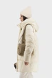 Жіночий зимовий пуховик casual з біопухом і капюшоном, молочний Snow Owl (молочний, L), 38708, 28519 - изображение 2