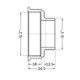 Футорка (перехідник) латунна Thermo Alliance Standart 2" × 1" ВН, PN25 - зображення 2
