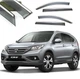 Дефлектори вікон вітровики Benke для Honda CR-V 2012-2016 Скотч 3M Хром Молдинг Із Нержавіючої Сталі 3D - изображение 1